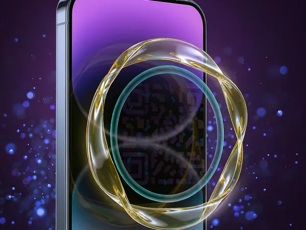 sportsbet.io + Smartphone surrounded by translucent circular graphics